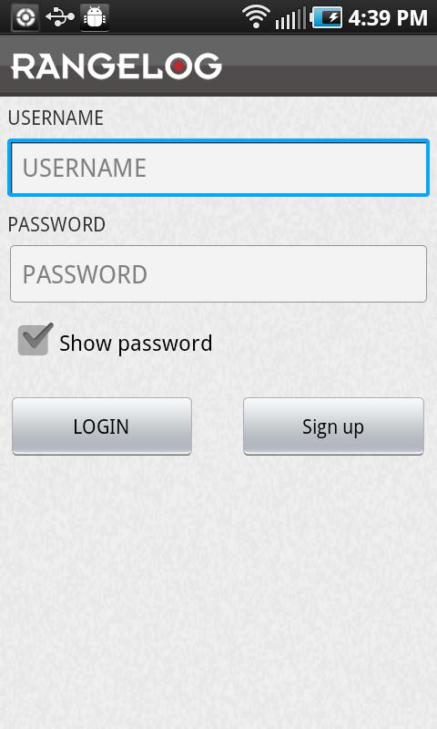 Android application RANGELOG screenshort