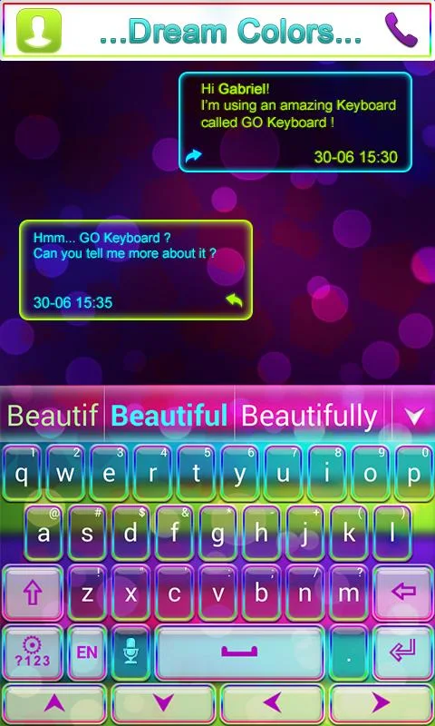   Dream Colors Go Keyboard Theme: captura de tela 