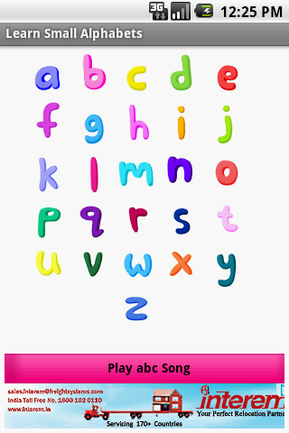Small Alphabets Preschool Prek