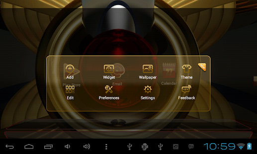 Next Launcher Thème d'or rouge - screenshot thumbnail