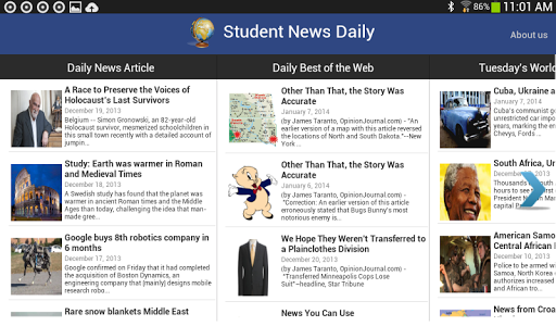 Student News Daily for Tablet