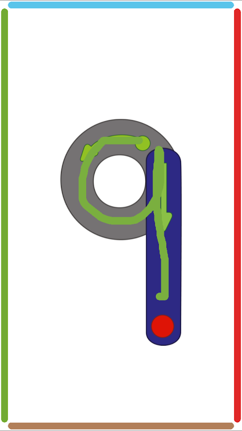 Android application I learn writing numbers screenshort