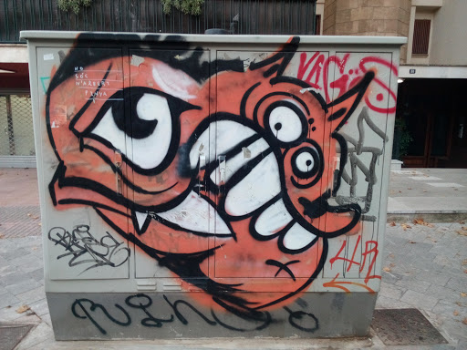 Street Art Dog-Fish