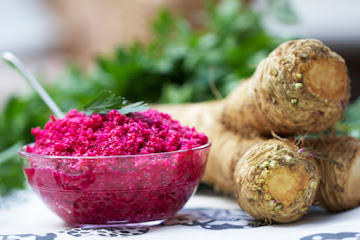 Fresh Horseradish Sauce with Beets