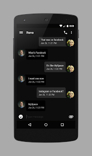 EvolveSMS Theme Black Material Screenshots 1
