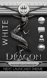 Free NEXT theme dragon white APK for Android