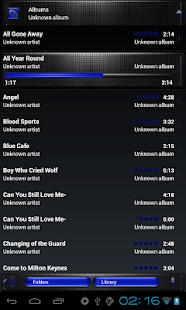 Poweramp skin TITAN DBLUE GRID Screenshots 3