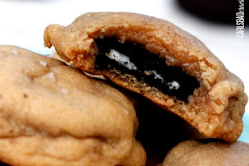 Sea Salt Oreo Stuffed Peanut Butter Cookies