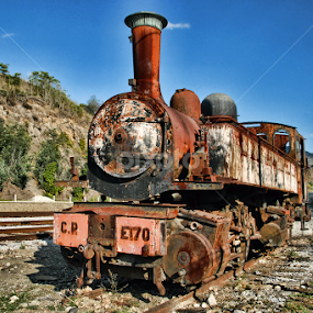 Old locomotive by Antonio Amen - Transportation Trains