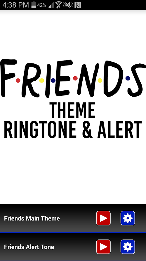 Android application Friends Theme Ringtone &amp; Alert screenshort