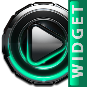 Poweramp skin widget Mint Glow logo