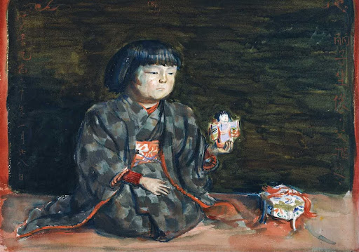 Seated Portrait of Reiko with a Doll