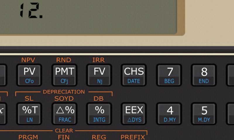 Andro12C financial calculator Screen 2