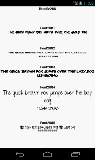 Fonts for FlipFont 208