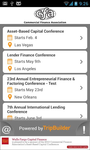 CFA 2013 Multi Event App