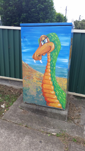 Dinosaur Street Box Mural