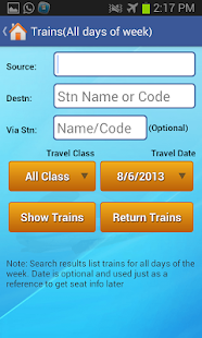Indian Rail Train IRCTC Info