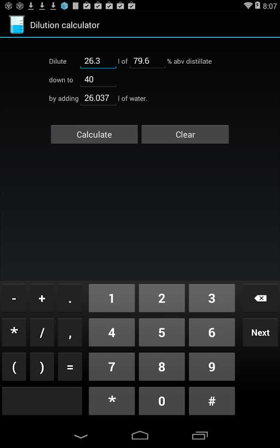 Dilution calculator Android Apps on Google Play