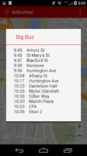 BU Bus Tracker - náhled