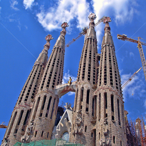 La Sagrada Familia by Roxana McRoberts - Buildings & Architecture Places of Worship