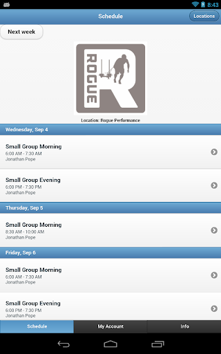 Rogue Performance Scheduling