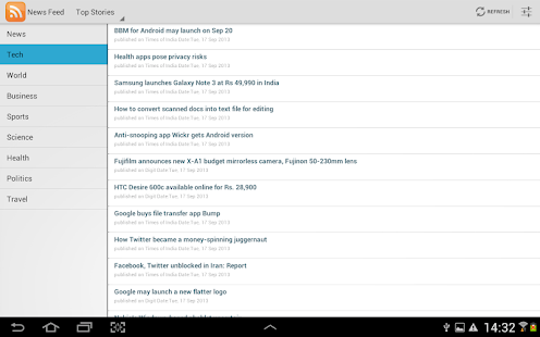 News Feed RSS Reader