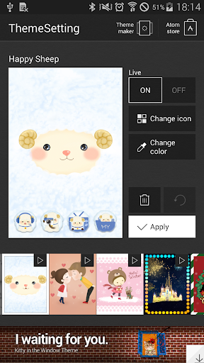 【免費個人化App】Happy Sheep Atom Theme-APP點子