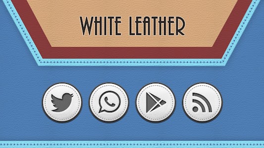 Screenshot White Leather Icon Pack Theme v1.7.0