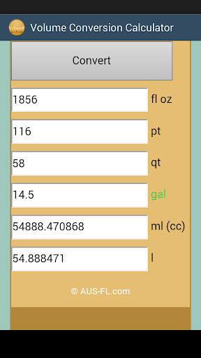 Volume Conversion Calculator