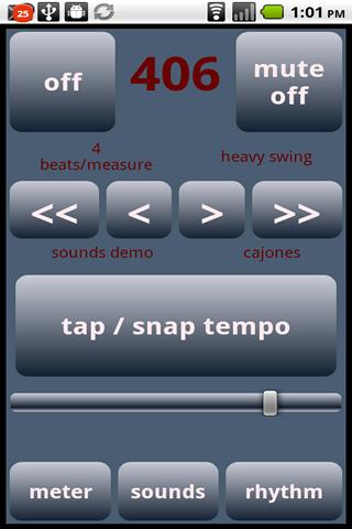 Android application Metronome++ screenshort