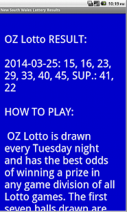 New South Wales winning number Screenshots 1