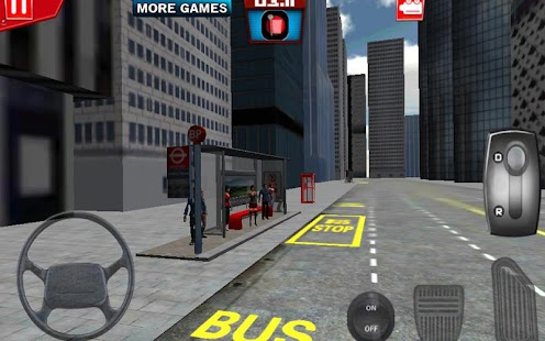 London city bus driving 3D - náhled