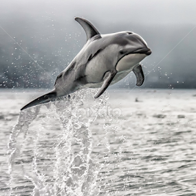 Wild Dolphin by Karen Celella - Animals Other Mammals