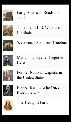 American History Lists U.S.