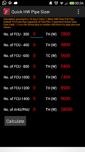 Quick HW Pipe Sizer - HVAC