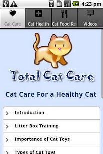 Android application Total Cat Care screenshot