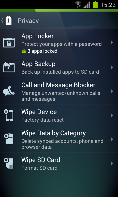 Mobile AntiVirus Security PRO - screenshot