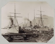R.M.S. "Dunottar Castle" en "Arundal Castle" in de haven van Kaapstad