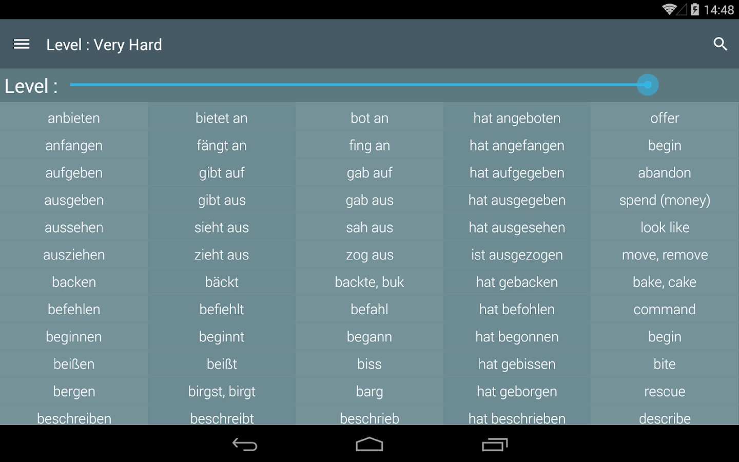 German Irregular Verbs - Android Apps on Google Play