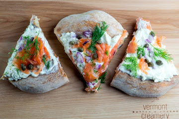 Smoked Salmon and Cream Cheese Pizza
