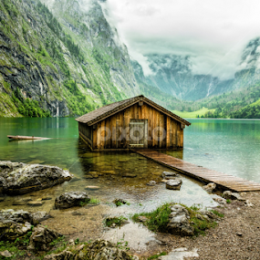 Boathouse on Obersee  by Mladen Bozickovic - Landscapes Travel