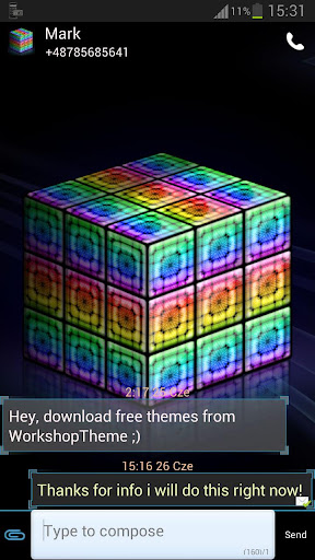 【免費個人化App】GO SMS Pro style rainbow cube-APP點子