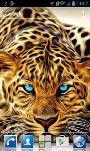 Leopard with blue eyes LWP