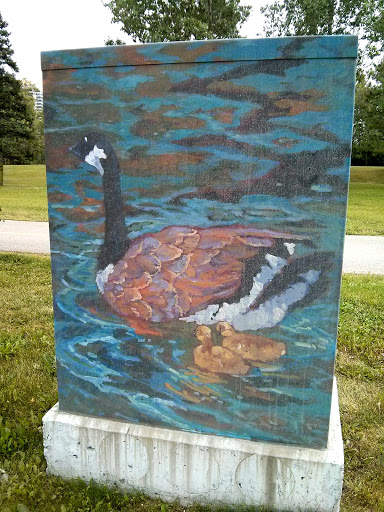 Goose And Goslings - Painted Box