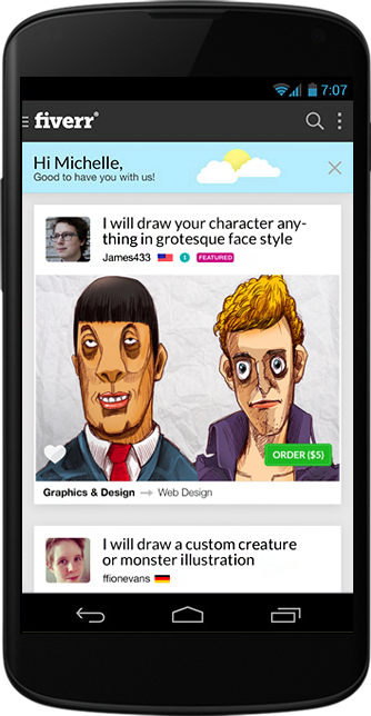 Fiverr® for Android - screenshot