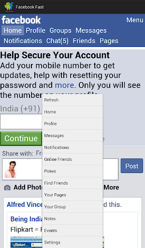 Facebook Fast Basic App