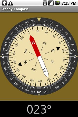 Android application Steady compass screenshort
