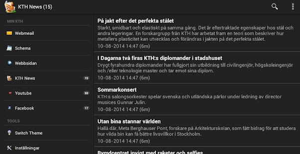 KTH webmail & schema Screenshots 3