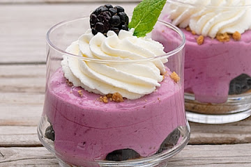 Blackberry Cheesecake Pots