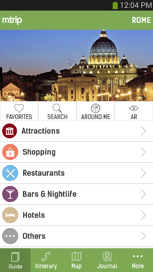 Android application Rome Travel Guide – mTrip screenshort